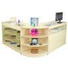 MonsterShop Retail Counter Maple Shop Display Storage Cabinets Lockable Showcase Aquarius