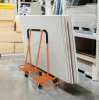 Plasterboard Trolley Dry Wall Cart Sheetrock Board Sheet Material Carrier Dolly Transporter 1000kg 2200lbs Heavy Duty Steel 2 Fixed & 2 Swirl Wheels 2 Brakes Foam Handle Non Slip Rubber Matting