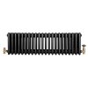 Traditional 4 Column Radiator & Valves - 300 x 1010mm - Black