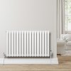 Oval Single Column Radiator & Valves - 600mm x 1020mm - White