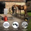 Portable Horse Shower With Steel Trolley 18L Tankless Instant Hot Water Gas Boiler LPG Heater 0-75C 10m Water Hose & 9-Pattern Spray Gun Camping Outdoor