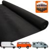 11m2 Van Lining Carpet Super Stretch Kit Camper Motor Homes Black & 5 Heavy Duty Adhesive Glue Spray Cans