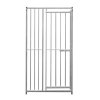 Dog Run Panels With Door Galvanised Steel Kennel Heavy Duty Walk In Animal Enclosure Pen Fence Playpen Outdoor Support Bar 8cm Bar Spacing 1.84m x 1m Modular FREE Ground Fixing Brackets & Fixing Kit