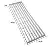 Galvanised Grating Floor Forge Walkway Mesh Floor Panel Grid Drainage Gutter Vent Heavy Duty Weatherproof Steel Zinc Coated 800mm x 240mm x 30mm 4mm Metal Thickness 192kg Load Capacity