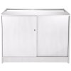 MonsterShop Capricorn Shop Counter Cabinets & Retail Display Glass Showcase Set, Brilliant White Melamine MDF