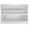 Retail 1/2 Glass Shelf Product Display Shop Counter Showcase Cabinet Unit White - C1200