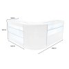 Hera LED Shop Counter Set K1200, C1200 & CM60 - White