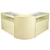 MonsterShop Fusion Shop Counter Cabinets & Retail Display Glass Showcase Set, Maple, Melamine MDF