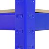 5 x T-Rax Heavy Duty Racking Units 90cm Greenhouse Shed Warehouse Garage Storage Shelving Blue Bays Shelves Metal Utility Racks Steel