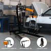 Engine Crane 1 Tonne 1000kg & Load Leveller Hoist 900kg Balancer Support Beam Dual Hooks Chain Hydraulic Pump Handle Folding Legs Lift Jack Stand Portable Workshop Garage 4 JIB Positions Automotive