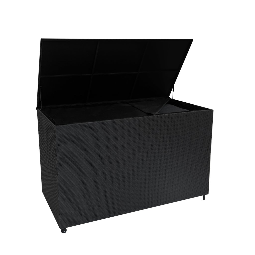 Rattan Cushion Storage Box 996L - Black - Yavolo