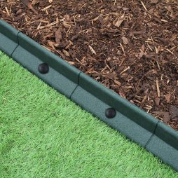 Flexible Lawn Edging Garden Border Grass Pathways Path Edge Vegetable Plot Flowerbed Raised Borders Rubber Artificial Grass Green | Pack of 30 x 1.2m