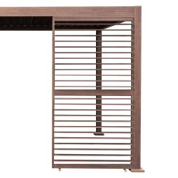 Wood Effect Aluminium Pergola Shutter Panel - 123cm Wide