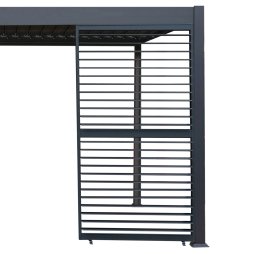 Anthracite Aluminium Pergola Shutter Panel - 123cm Wide
