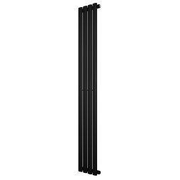 Oval Single Column Radiator - 1600 x 240mm - Black