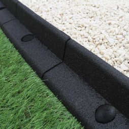 Flexible Lawn Edging Garden Border Grass Pathways Path Edge Vegetable Plot Flowerbed Raised Borders Rubber Artificial Grass Black | Pack of 30 x 1.2m