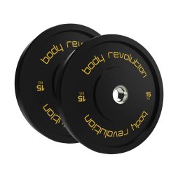Olympic Bumper Plates Black 15kg Pair