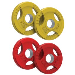 Olympic Tri-Grip Rubber Weight Plates Colour 7.5kg Set