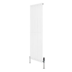 Oval Single Column Radiator & Valves - 1600mm x 480mm - White
