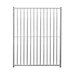 Dog Run Panels Galvanised Steel Kennel Heavy Duty Walk In Animal Enclosure Pen Fence Playpen Outdoor Support Bar 8cm Bar Spacing 1.84m x 1.5m Modular FREE Ground Fixing Brackets & Fixing Kit