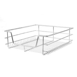 KuKoo 3 x Kitchen Pull Out Soft Close Baskets, 600mm Wide Cabinet, Slide Out Wire Storage Drawers