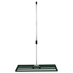 Lawn Leveller 100cm x 32cm Levelling Rake Lute Heavy Duty Lightweight Galvanised Steel Aluminium Green 1.2 - 1.9m Extendable Handle Easy Grip Landscaping Garden Tool Grass Soil Artificial Turf Compost