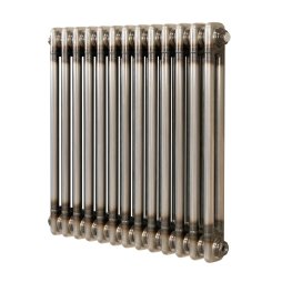 Traditional 2 Column Radiator - 600 x 605mm - Raw Metal