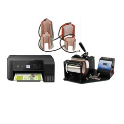 PixMax Sublimation Mug Heat Press Machine Bundle, Printer, 5oz 7oz 11oz 12oz 17 oz Elements