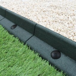 Flexible Lawn Edging Garden Border Grass Pathways Path Edge Vegetable Plot Flowerbed Raised Borders Rubber Artificial Grass Green | Pack of 24 x 1.2m