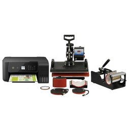 5 in 1 Combo Heat Press With Printer Sublimation Blanks & Heat Tape Business Bundle