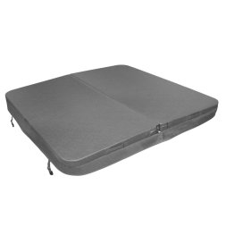 Hot Tub Cover Spa Lid 210cm x 210cm Square Grey Hard Top Weatherproof PVC Leather Foam 25KG/m3 Density Galvanized C-Channel UV Mildew Flame Resistant 