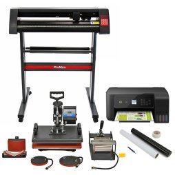 Vinyl Cutter Plotter Heat Press 5 in 1 T-shirt Sublimation Printing SignCut Package