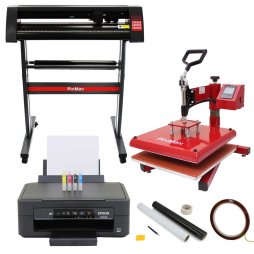 Vinyl Cutter Sublimation Printer Swing Away Heat Press T Shirt Transfer Digital Industrial Business Home Custom Design Plotter Machine Stand Cutting Printing | Weeding Pack