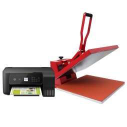 PixMax Large Sublimation T-Shirt Heat Press Machine & Printer, Clam Style, 50cm x 50cm, Red