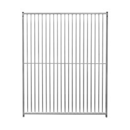 Dog Run Panels Galvanised Steel Kennel Heavy Duty Walk In Animal Enclosure Pen Fence Playpen Outdoor Support Bar 5cm Bar Spacing 1.84m x 1.5m Modular FREE Ground Fixing Brackets & Fixing Kit