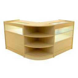 Harmonia LED Shop Counter Set B900, C900 & LM60 - Maple