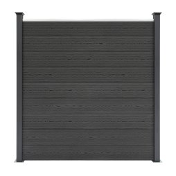 Composite Fence Panel x 10 & LED Posts x 11 - Grey