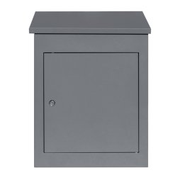 Parcel Post Drop Box Grey Large Steel Outdoor Lockable 2 Keys Letter Mail Package Courier Container Delivery Storage Wall Mount Safe Secure Anti Fishing Scannable Barcode FREE Screwdriver Fixing Kit