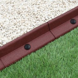 Flexible Lawn Edging Garden Border Grass Pathways Path Edge Vegetable Plot Flowerbed Raised Borders Rubber Artificial Grass Terracotta | Pack of 16 x 1.2m