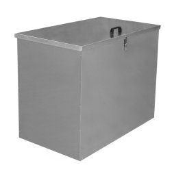 Large Storage Feed Bins 64L Galvanised Metal Waterproof Rodent Proof Outdoor Farm Garden Animal Stables Lockable Container | Free Pad Lock