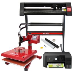 Vinyl Cutter Plotter Heat Press T-Shirt Sublimation Printing SignCut Package