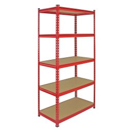 10 Monster Racking Z-Rax Industrial Shelves Garage Shelving Racks, 360kg/shelf, Red, 90 x 183 x 45