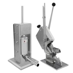 Sausage Stuffer And Clipper Set Vertical Machine - 3L Meat Stuffing Maker Kit With 5 Size Professional Filling Nozzles Steel Clipping Sealing Butchers Commercial FREE 2000 U-Shape Clips