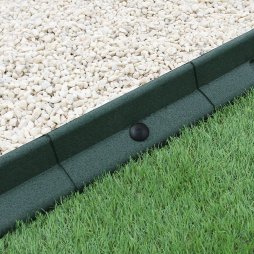Flexible Lawn Edging Garden Border Grass Pathways Path Edge Vegetable Plot Flowerbed Raised Borders Rubber Artificial Grass Green | Pack of 46 x 1.2m