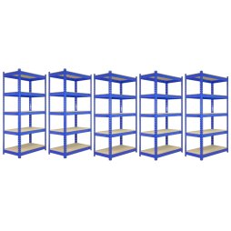 5 Monster Racking Q-Rax Heavy Duty Shelves Industrial Garage Storage Solutions, 200kg/shelf, 90cm