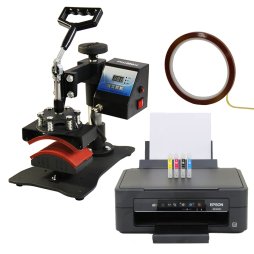 Heat Press Cap Transfer Machine & Printer Sublimation Bundle Hat Custom Design Baseball Snap Back Beanies Kit Personalise Print Design Customise Printing