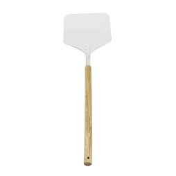 Pizza Peel Oven Shovel / 9" Bakers Paddle Metal Spade / 83cm L x 22cm W / Aluminium & Wooden Handle