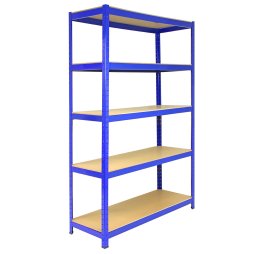 5 Bay Warehouse Shelving / Shed Storage / Garage Racks 5 Tier 120cm x 45cm x 180cm T-RAX + FREE Rubber Mallet
