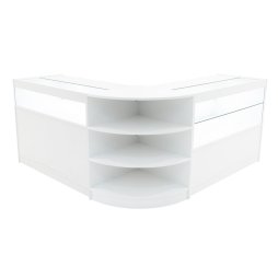 Harmonia LED Shop Counter Set B1200, C1200 & LM60 - White