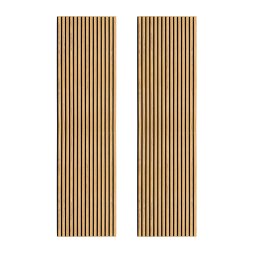 Acoustic Slat Wall Panels x 2 - Oak